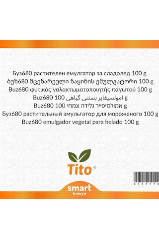 Tito Buz680 Bitkisel Dondurma Emülgatörü 100 G