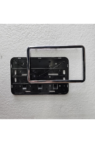 Kare Plakalık Motosiklet Uyumlu Krom Plastik 26x17cm
