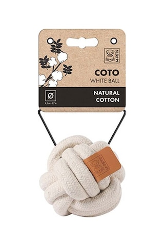 M-pets Coto Örgü Top Köpek Oyuncağı Beyaz 9,5 Cm 244-50037.01