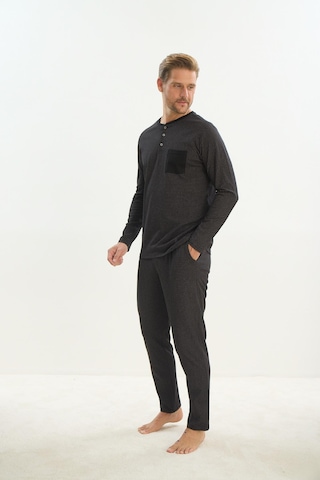 Erkek Uzun Kol Siyah Pijama Takım C2t5n4o9 001