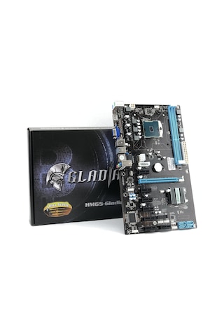 Esonic Gladiators Combo Intel Celeron Işlemcili HM65 8 PCI 1600 MHz DDR3 Soket 988 ATX Mining Anakart