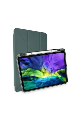 Newface - 954 - iPad Uyumlu Pro 11 2018 Kılıf Kalemlikli Mars Tablet Kılıfı - - Csmo-tex - Koyu Yeşil