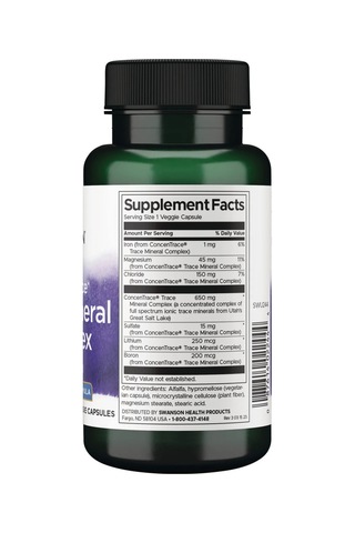Takviye Swanson Nutrition Trace Mineral Complex Takviye Edici Gıda 60 Kapsül Gıda Takviye