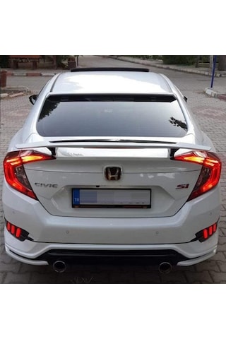 Autogp Honda Civic Fc5 Uyumlu Si Bagaj Üstü Spoiler Yüksek Boyasız 2016+