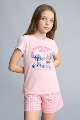 Defacto Dısney Lılo & Stıtch Regular Fıt 2li Pijama Takımı Kız Çocuk H2768a826sppn105 Pembe-pn105