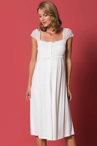 Monamise 18202 Hamile Lohusa Sabahlıklı Gecelik Takım - Ekru