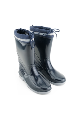 Gezer Erkek Kışlık Boğazdan Bağcıklı Pvc Su Geçirmez Çizme Lacivert