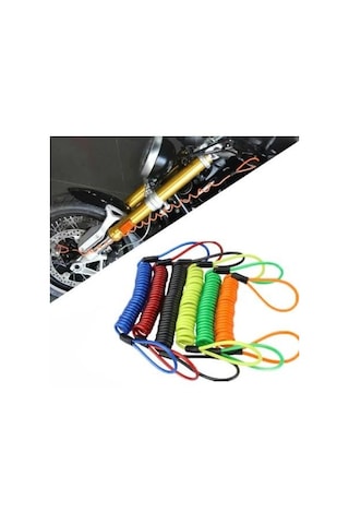 Tex Ty518 Motosiklet Alarmlı Disk Kilidi Güvenlik Hatırlatma Kablosu Sarı