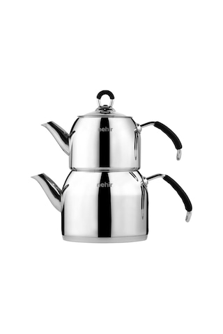 Nehir Modern Maxi Çaydanlık Siyah Gri