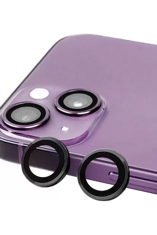 Newface Apple iPhone Uyumlu 14 Raze Metal Kamera Lens - Siyah