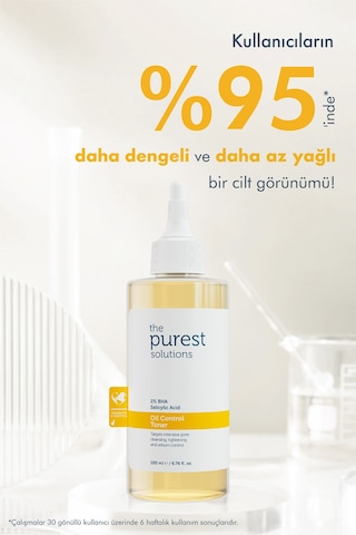 The Purest Solutions Yağlı Ve Karma Ciltler için ve Siyah Nokta Karşıtı Salisilik Asit Tonik 200 ml