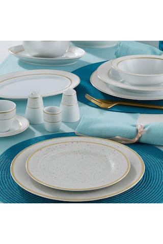 Fodis Güral Porselen Tolstoy 84 Parça Yemek Takımı Açık