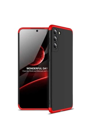 Galaxy S21 Plus Kılıf Zore Ays Kapak Siyah-Kırmızı