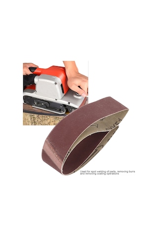 Springsun 10 Adet Alüminyum Oksit Zımpara Kayışı 533x30mm, 600 Düz Bağlantı - Metal, Ahşap, Gemi İnşa Ve Kalıp Sanayi İçin Tıraşlama Ve Burr Kaldırma