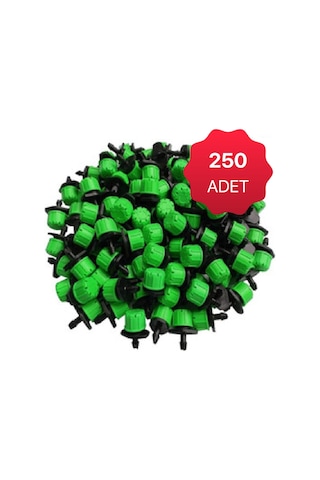 Damlama Sulama Debi Ayarlı Büyük Meme Yeşil Damlatıcı (250 Adet) Damlama Sulama Debi Ayarlı Büyük Meme Yeşil Damlatıcı (250 Adet)