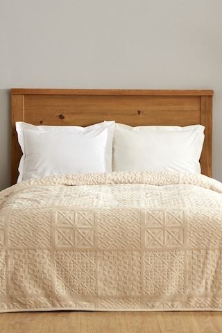 Karaca Home Blair Embos Tek Kişilik Battaniye Bej 200.22.05.0166