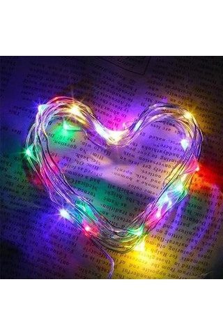 Pilli Renkli Peri Led Işık Dekoratif Aydınlatma 5 Metre Rgb Led - Cc60yt1256kyu Çok Renkli