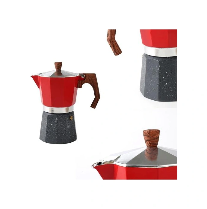Talian Tarzı Moka Pot Türk Cezve Sekizgen El Yapımı Alüminyum Pot Kahve Eşyaları Kahve Tencereler