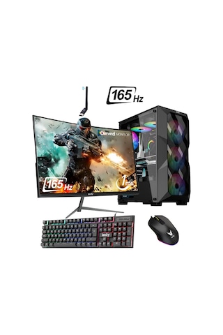 Izoly ST998639 i5-12400F 8 GB 512 GB M.2 NVMe RX550 4 GB 24" Free Dos Masaüstü Oyuncu Bilgisayarı