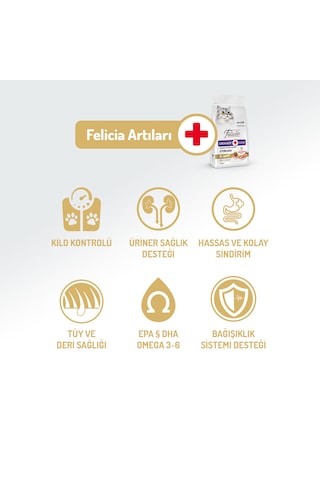 Felicia Sterilised Düşük Tahıllı Somonlu Kısırlaştırılmış Yetişkin Kedi Maması 12 KG