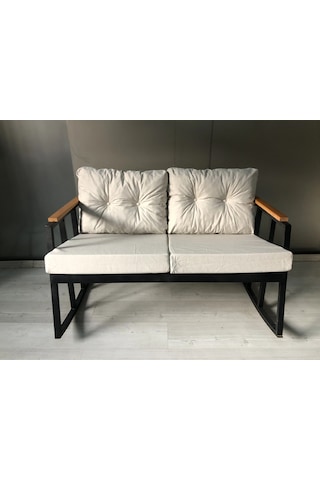 2'li Sallanan Sandalye Tv Koltuğu Kafe-balkon-mutfak-berjer-ofis Sallanır Çiftli Koltuk Krem