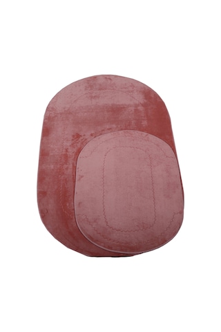 Bonny Home Rixos Pudra 3'lü Banyo Halısı Paspası Seti Kaymaz Taba Pudra