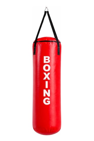 Boxing 53x20cm Kayışlı Kırmızı Çocuk Boks Kum Torbası Kırmızı