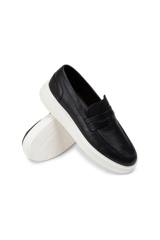 Deery Hakiki Deri Lacivert Erkek Loafer Ayakkabı - 01964mlcve01 Lacivert