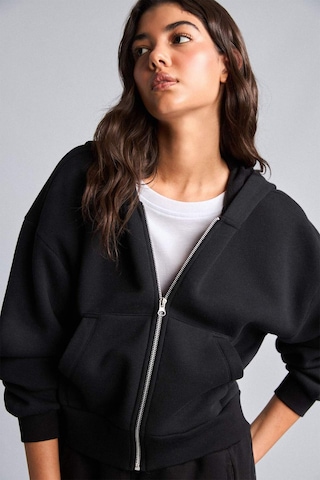 Defacto Regular Pamuklu Fıt Kapüşonlu Fermuarlı Siyah Sweatshirt I2412ax26aubk81 Siyah-bk81
