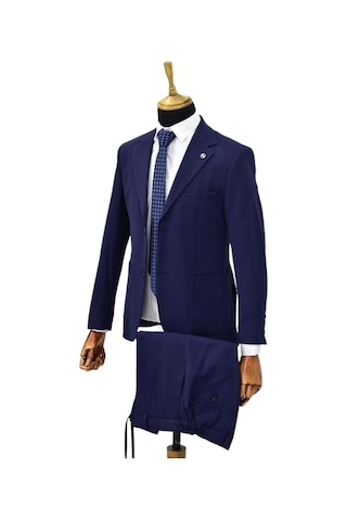 Erkek Spor Silim Fitt Jogger Pantolonlu Takım Elbise Bgl-st04302 Lacivert