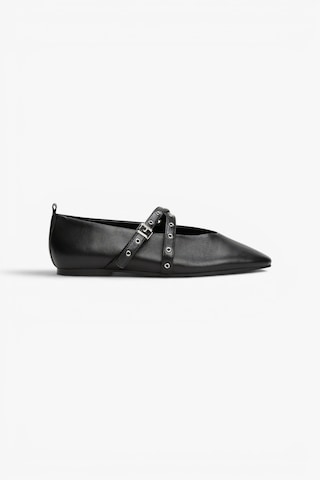 Tommy Hilfiger Tjw Leather Maryjane Ballerına Kadın Siyah Ayakkabı - En0en02868