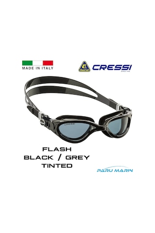Parumarin Cressi Flash Black / Grey Tinted Yüzücü Gözlüğü