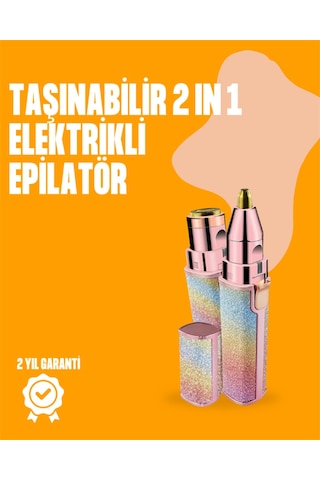 Mini Usb Şarjlı Elektrikli Epilatör Kaş Ve Yüz Tüy Temizliği İçin 2'si 1 Arada