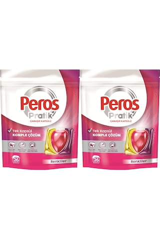 Peros Pratik Matik Çamaşır Deterjanı Kapsül 52 Adet Renkli 2pk 26 Diğer