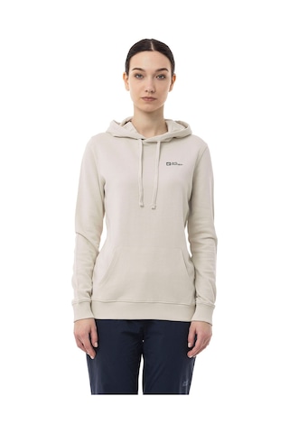 Jack Wolfskin Jack Wolfskın Kadın Sweatshırt Alice Hoody Krem Kapüşonlu Krem Krem