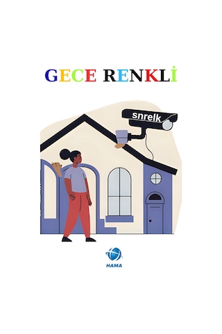 Snrelk Gece Renkli 6x Led Warm Lıght Geniş Açı Güvenlik Kamerası