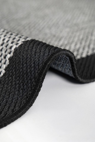 Luxess Sisal Plus 1148 Gri - Siyah Robot Süpürgeye Uygun Mutfak Halısı