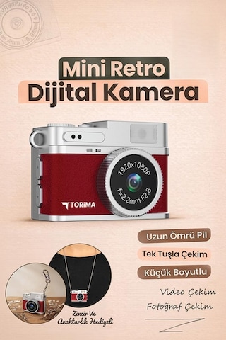 Torima CMR35 Mini Anahtarlık 1080P Dijital Fotoğraf Video Kamera