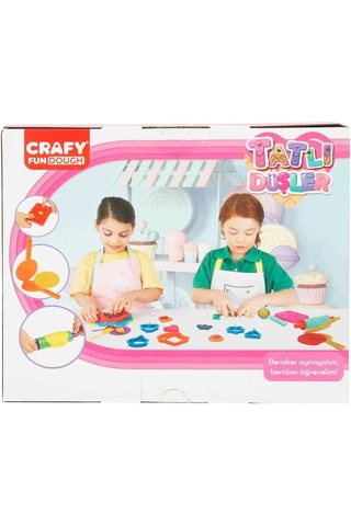 3493 Crafy Tatlı Düşler Oyun Hamuru Seti 200 G 22 Parça -sunman Çok Renkli