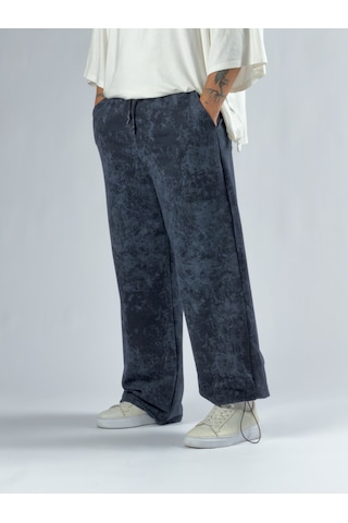 Cocopelli Paça Ayarlamalı Desenli Lacivert Erkek Baggy Pantolon Coc3353