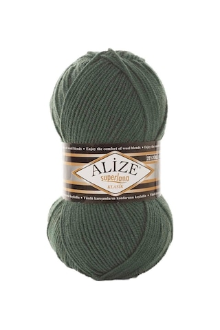 Süperlana Klasik - 469 Çam Yeşili - 5'li Paket - 100gr/280m - El Örgü İpi - Atkı Yelek Kazak İpi