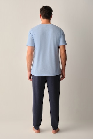 Suwen David Erkek Pijama Takımı Sh267156601558 Indigo Melanj