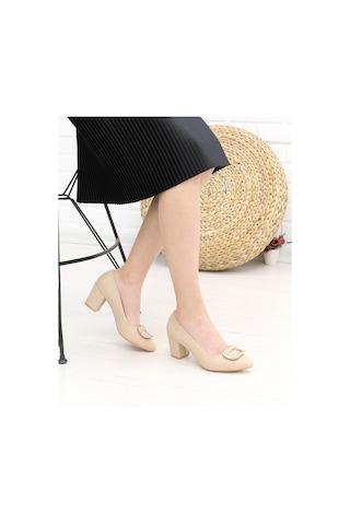 Nesil Shoes Desca 627 Ten Topuklu Kadın Ayakkabı-ten Ten Rengi
