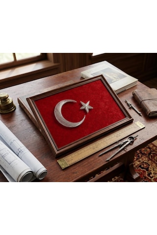 Mays Nest Filografi Türk Bayrağı Tablosu 20x30 Cm Tel Ve Çivi Sanatı Dekoratif Duvar & Masaüstü Tablo -