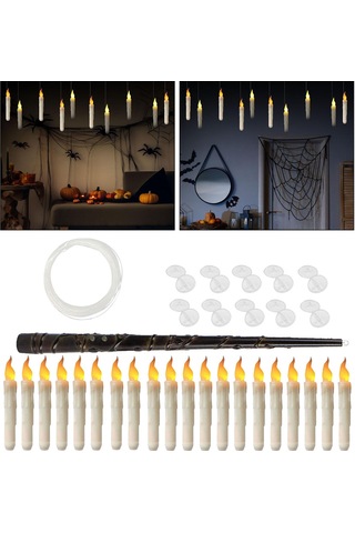 Suntek Yüzen Mumlar Asılı Pencere Mumları Düğün İç 20-adet-sarı