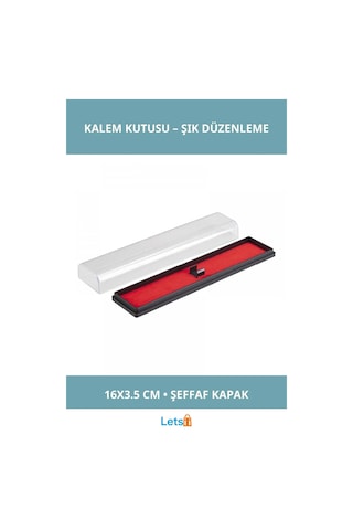Şeffaf Kapaklı Dayanıklı Plastik Hediyelik Kalem Kutusu 16 Cm Çok Renkli