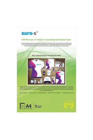 Euro-S 85Gr/M² 100 Yaprak A4 Süblimasyon Transfer Baskı Kağıdı