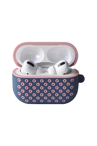 Newface Apple Uyumlu AirPods Pro 2 2.nesil Spor Delikli Kılıf - Mavi-pembe Çok Renkli