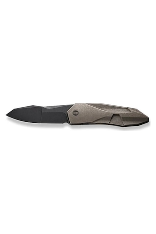 We Knife Solid Polished Bead Blasted Titanium Integral Handle Polished Bead Blasted Cpm 20cv Blade Blade Çakı Gri