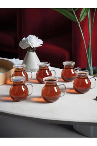 Mithra Life 6 Adet Ateşe Dayanıklı Kulplu Cam Çay Bardağı Kupa Seti 200 Ml Mıt1165 Sku: Smg8690010591227
